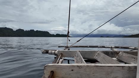 in a boat and the storm is coming