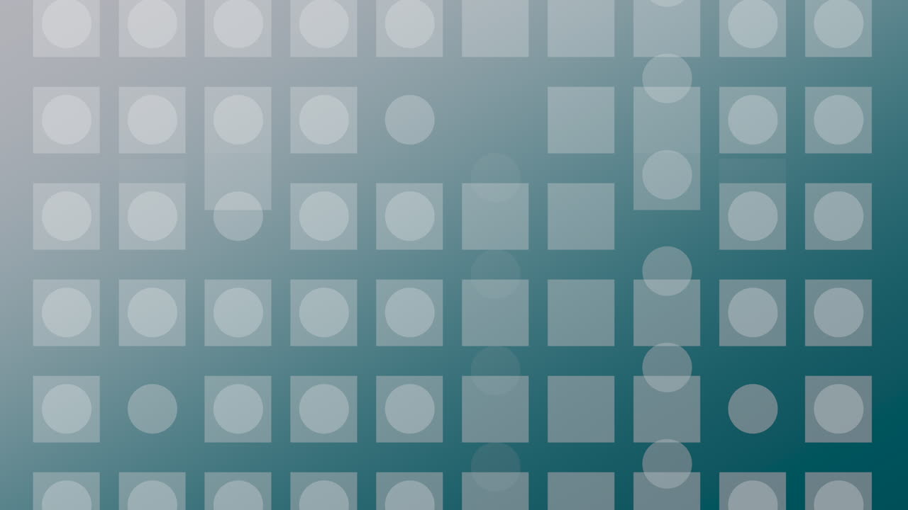 Shifting symmetry Pattern background of squares and circles. Animation