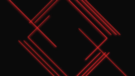 motion graphic of geometric design red lights background