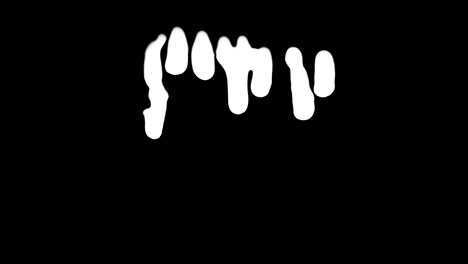 white ink dripping over black screen background