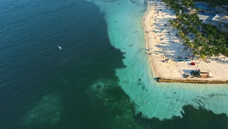 Beautiful-Aerial-View-of-the-Coast-of-Cancun-Mexico