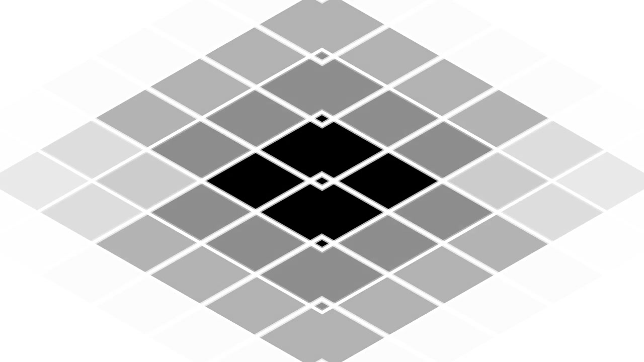 Abstract Geometric Grid Expanding and Filling Screen