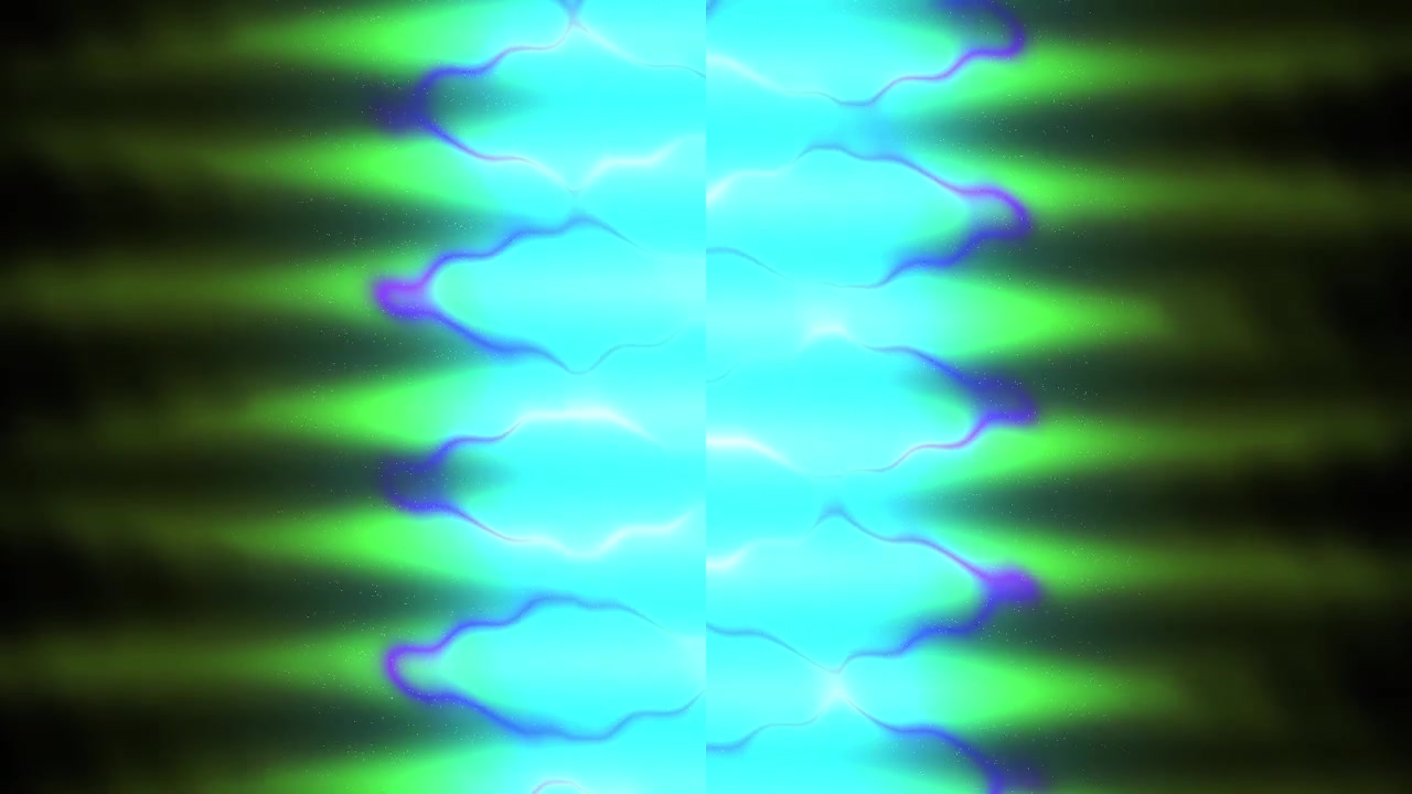 Abstracte groene en blauwe energiegolven met elektrisch plasma-effect