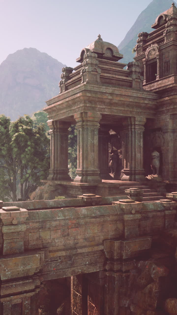 ruinas de templos antiguos en una selva tropical