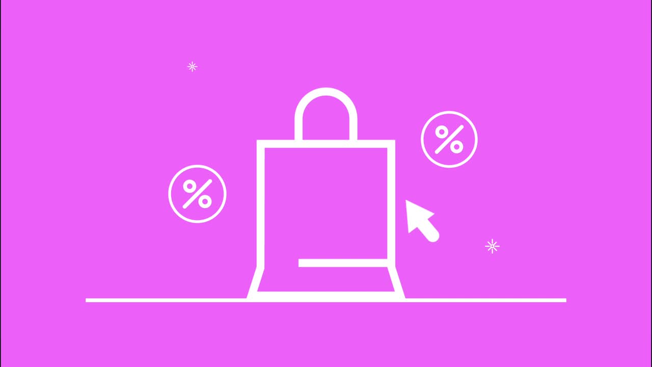 ecommerce technology shopping bag animation
