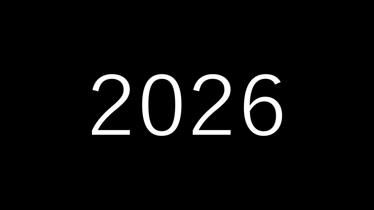 2026 tekst animatie motion graphics