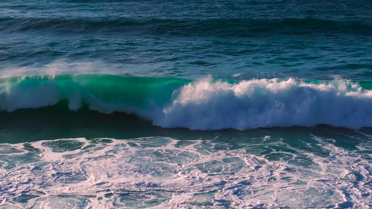 Dangerous Sea Waves At The Costa da Morte (Coast of Death) In Galicia, Spain. Slow Motion Shot