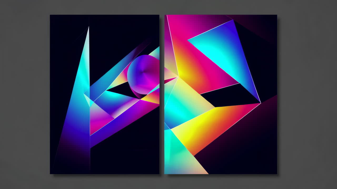 Vibrant Geometric Abstract Art Posters