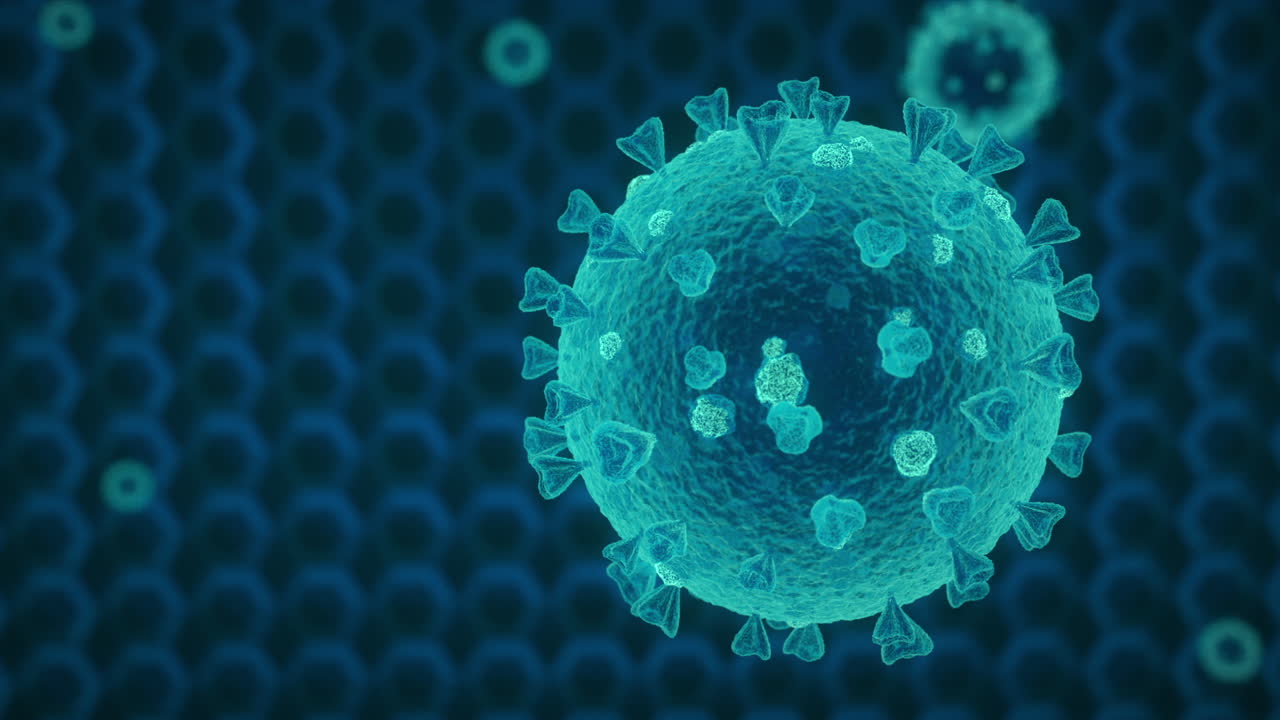 covid 19 현미경 및 백신 3d 렌더링