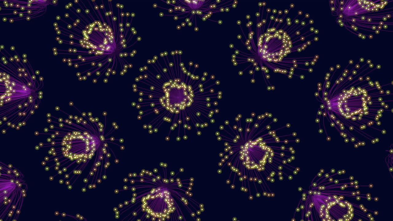 Motivo di bagliori scintillanti nello spazio oscuro