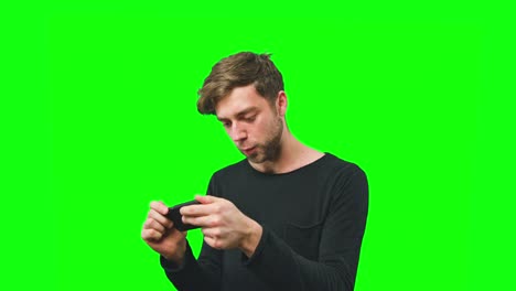 young man playing game