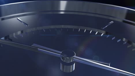 the screensaver is a beautiful shiny watch with moving arrows. 3d animation with optical flashes