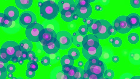 green background with moving circles