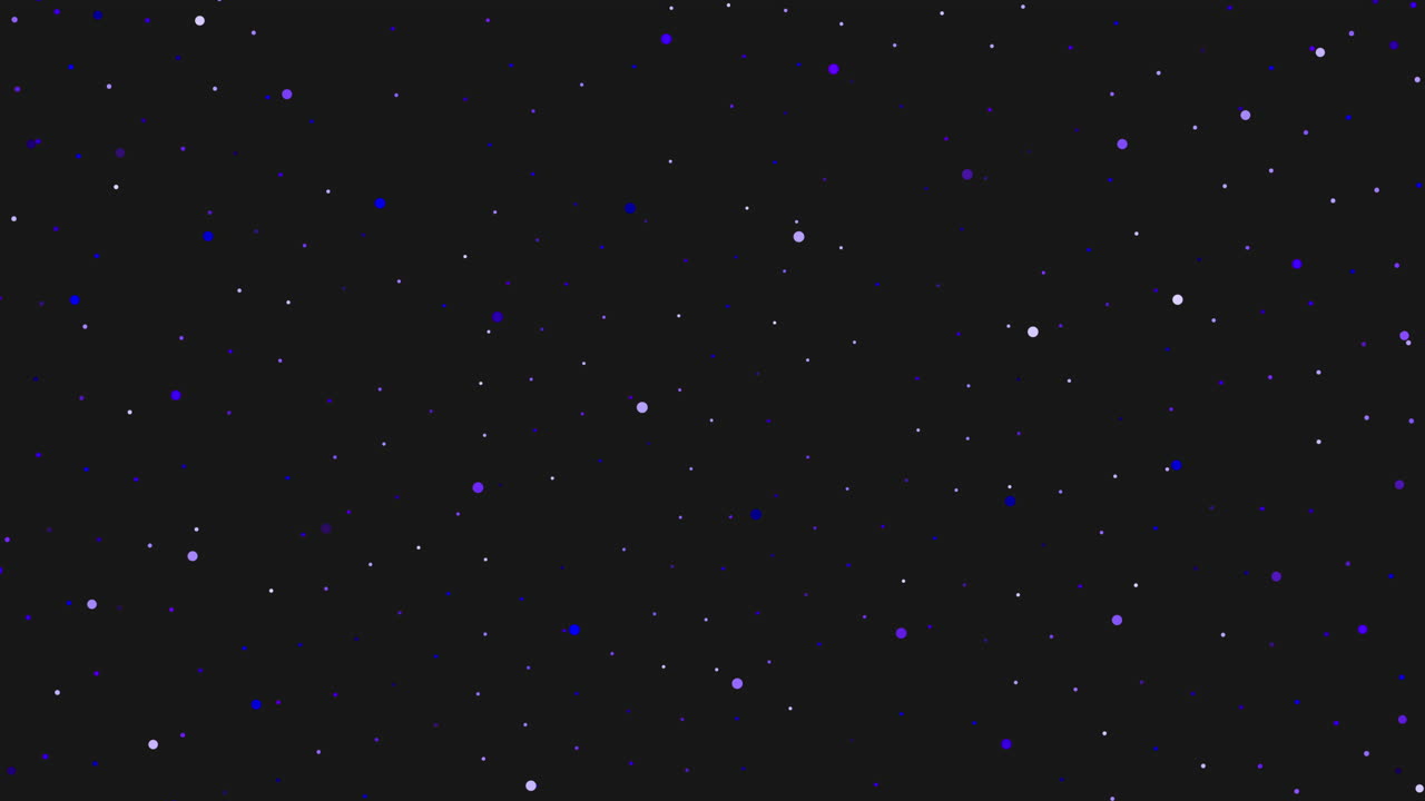 volar pequeños puntos futuristas de neón en el espacio oscuro