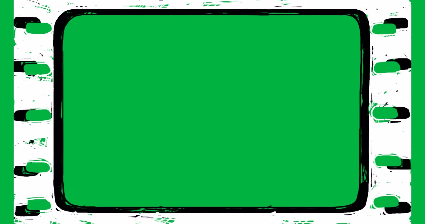 Scene starting showing filmstrip frame floating on transparent background serving placeholder