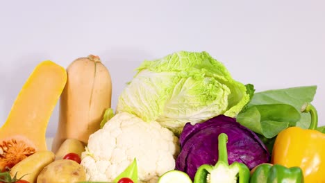 a vibrant mix of fresh vegetables displayed