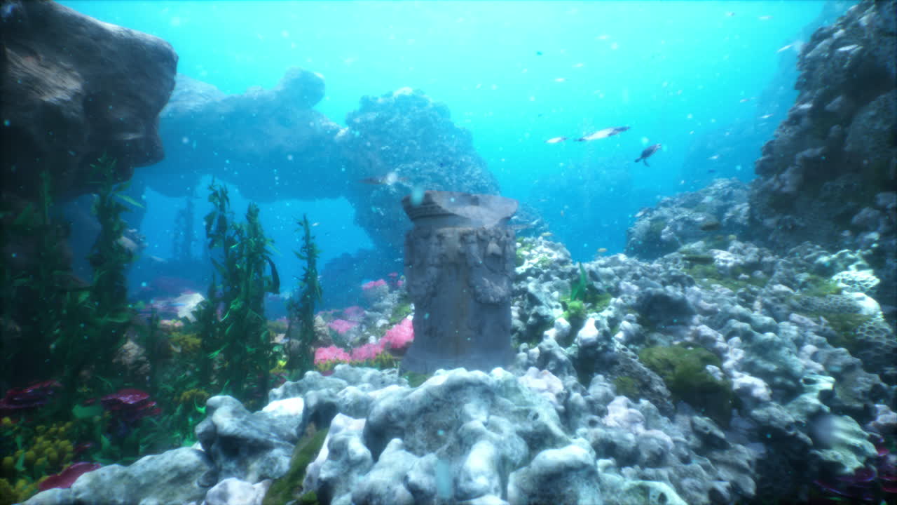 수중 수족관 장면