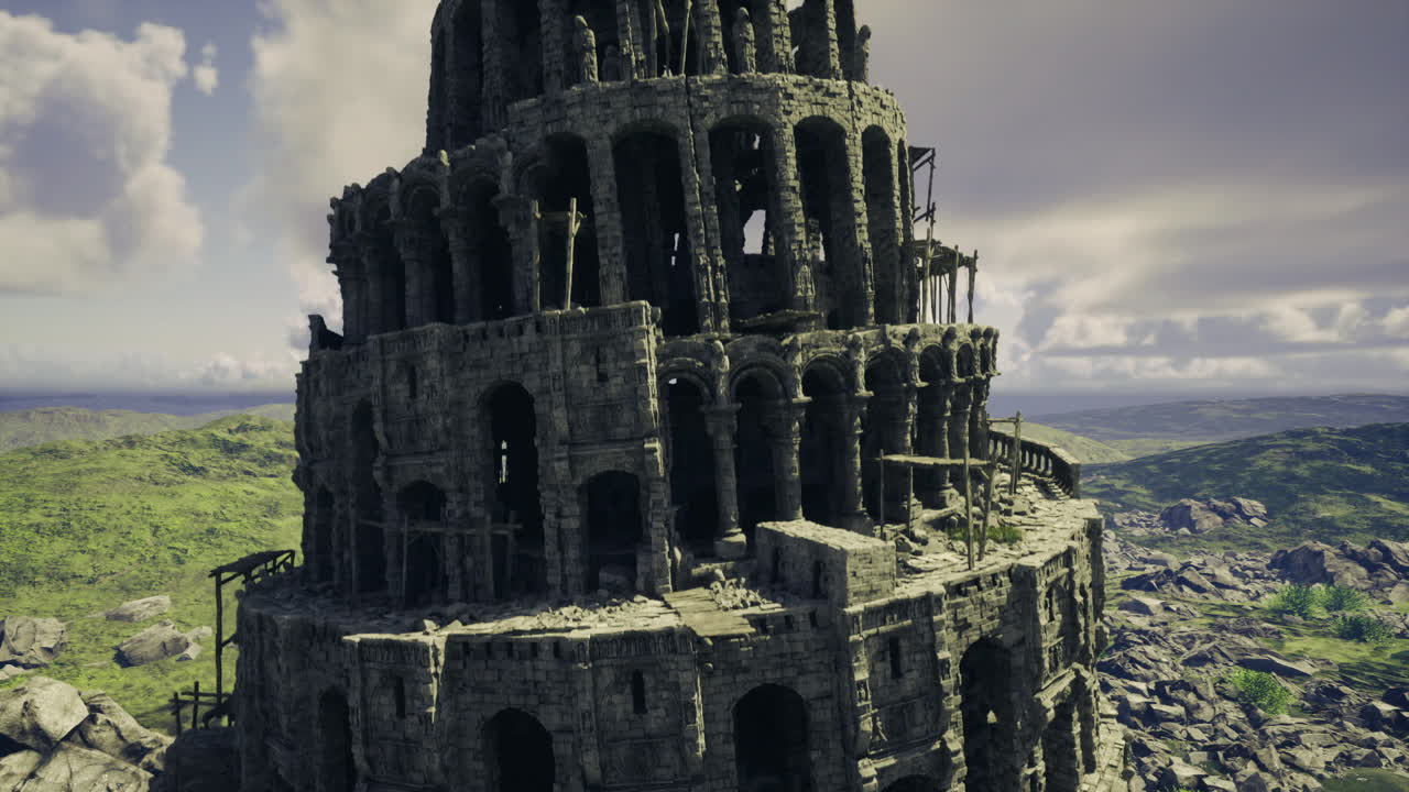Antica struttura rinata: monumento dimenticato riconquistato dalla vegetazione selvaggia.