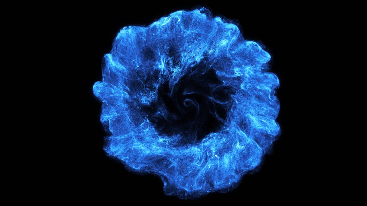 Blue Energy Sphere Expanding and Collapsing into a Vortex