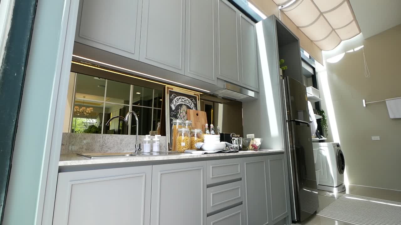 Modern Styled Kitchen and Pantry Area Decoration With Kitchen Utensils