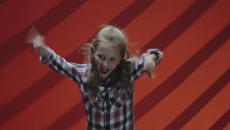 happy girl dancing
