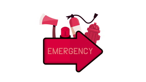 city emergency service with arrow animation