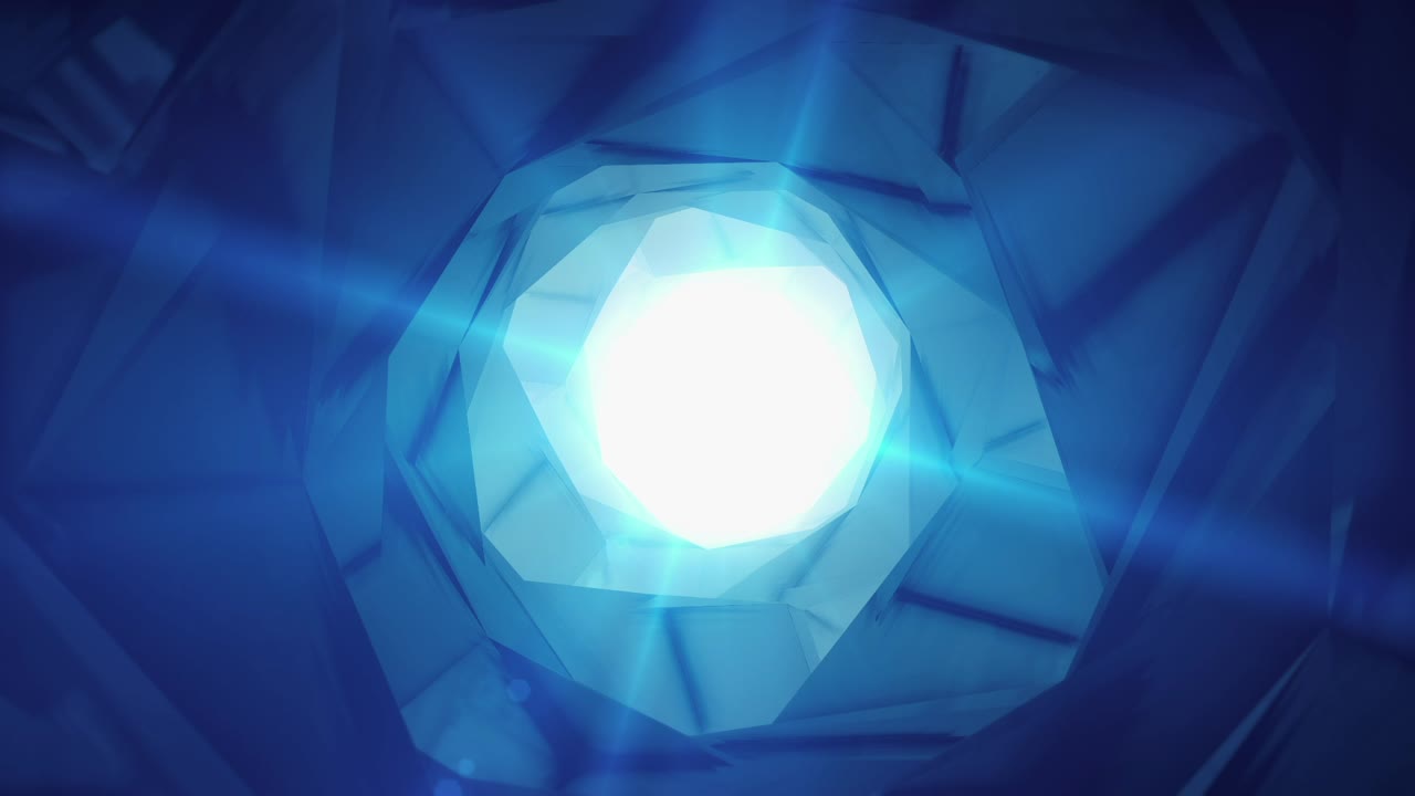 추상적인 기하학적 빛의 터널