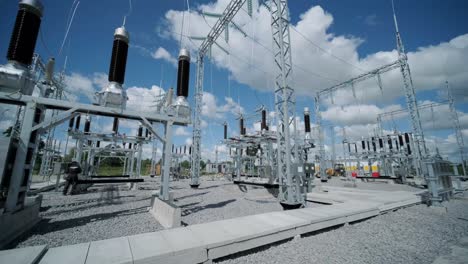 construction of a transformer substation