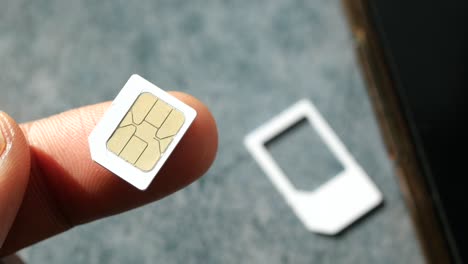 sim card in hand