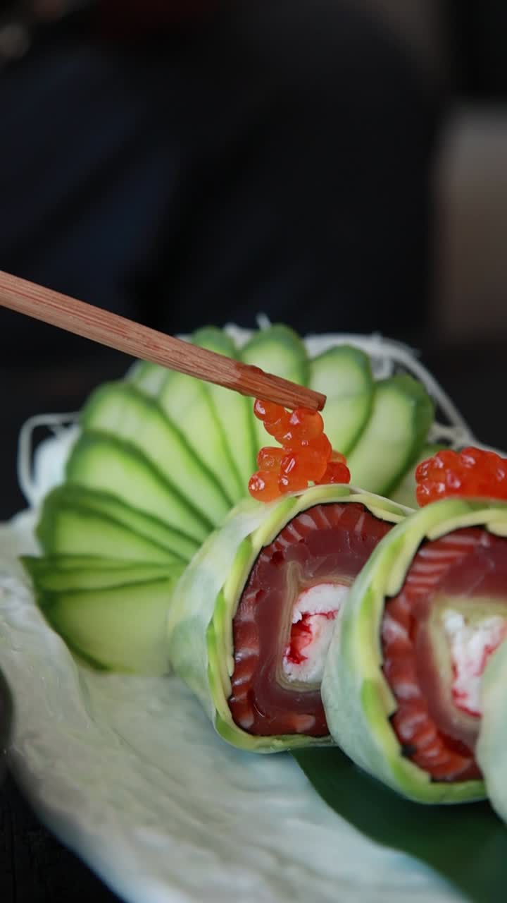 Elegant Salmon Sushi Roll