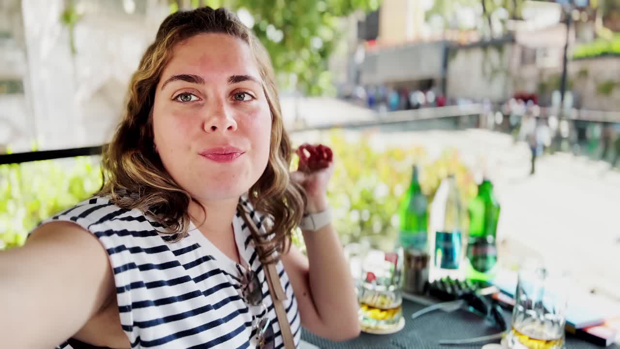 Cheerful Cafe Moment with Beer