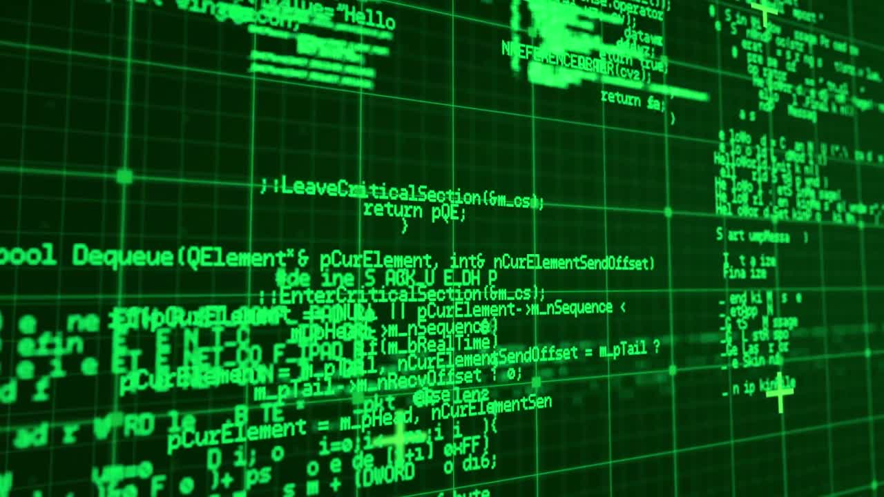 Digital animation of matrix