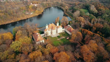 aaerial view on the beautiful palace in sweden