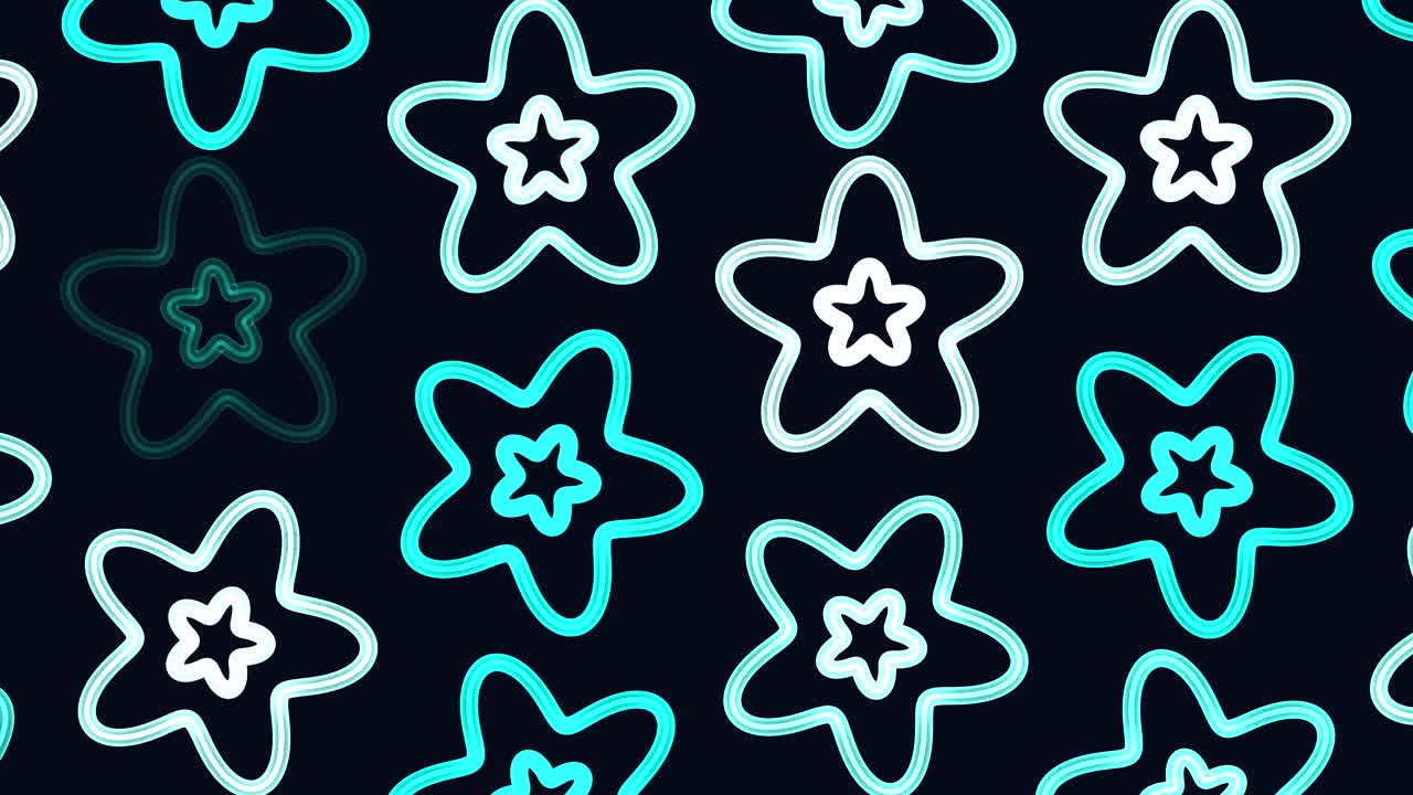 patrón de estrella rosa y púrpura sobre fondo negro