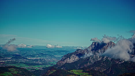 Majestic-Austrian-Alps-With-Rolling-Clouds-In-Central-Europe