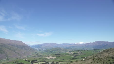 tilting down from sky to the whole scene of new zealand small towns