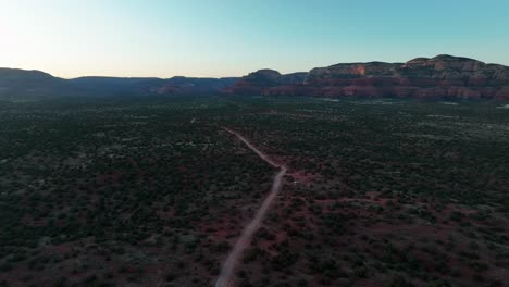 sedona arizona desert landscape in the united states - aerial drone shot