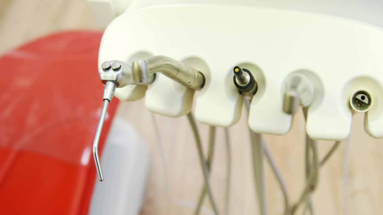 치과 도구 및 장비의 클로즈업