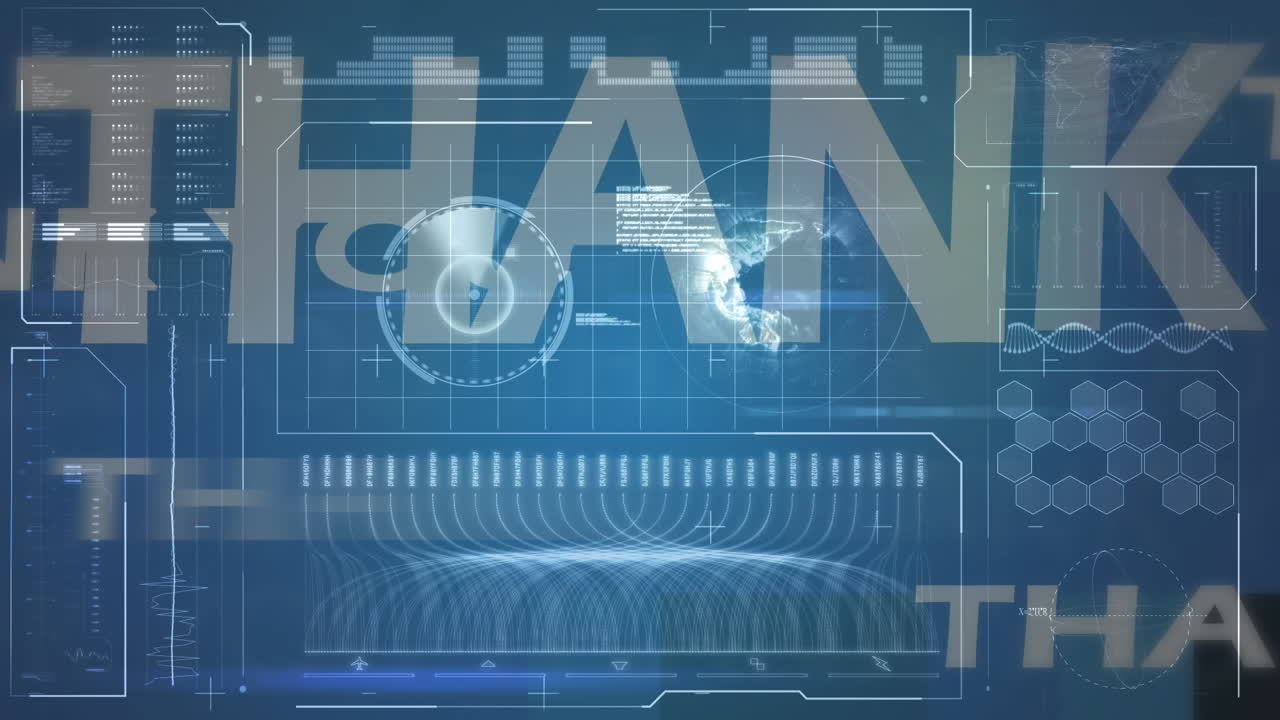 화면에서 데이터 처리를 통해 통합 회로의 애니메이션