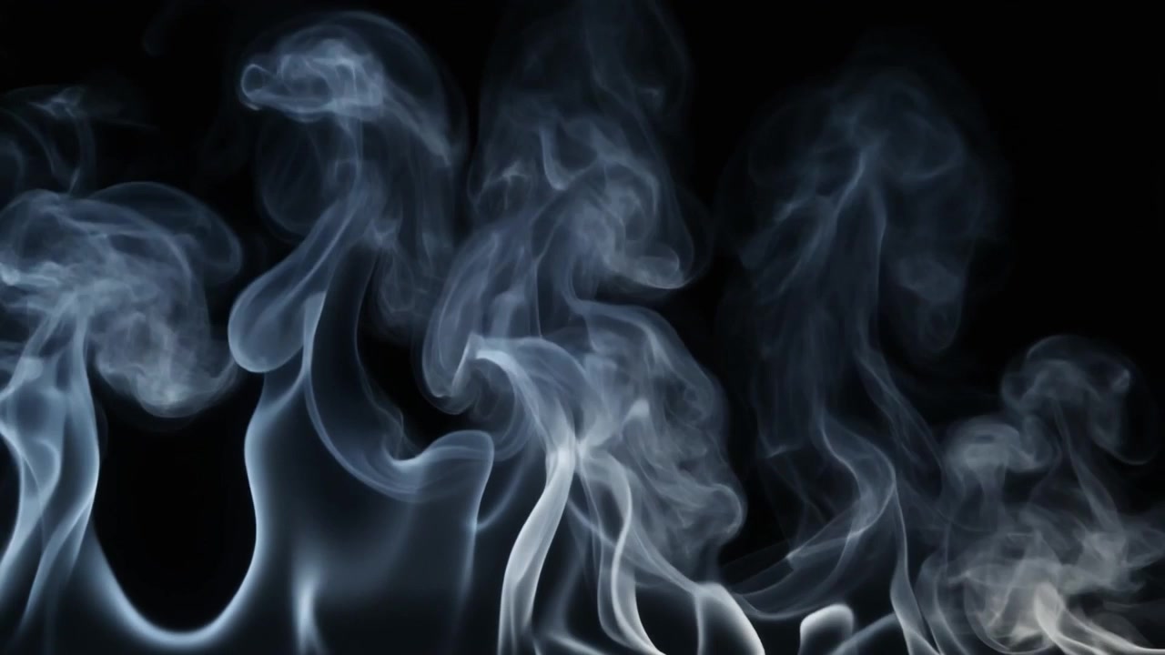 Fumo bianco che si innalza su uno sfondo nero
