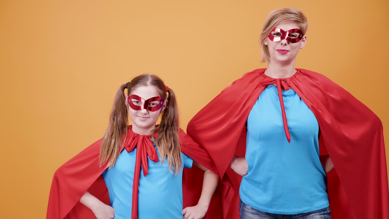 Mother and daughter superheroes