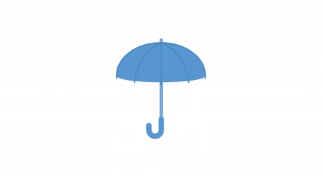 simple y linda animación de lluvia sobre un fondo blanco