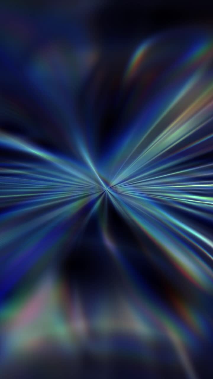 Vertical blue rainbow radial motion blur effect for futuristic social media