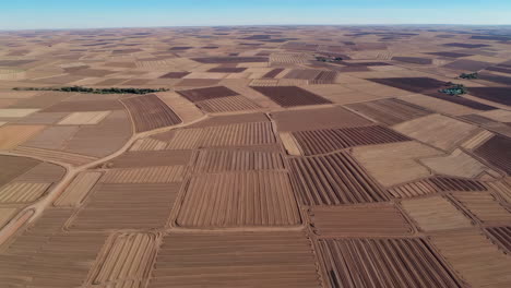 vista aérea de los campos agrícolas