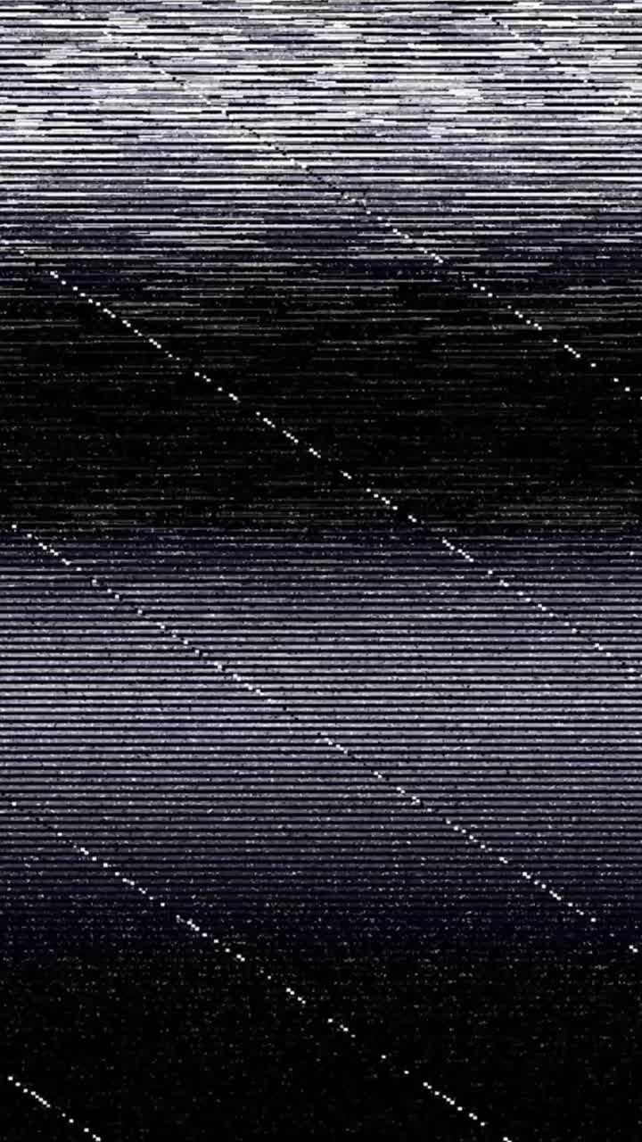 High contrast horizontal glitch lines and static noise on a vertical screen, creating a sharp and aggressive digital distortion effect