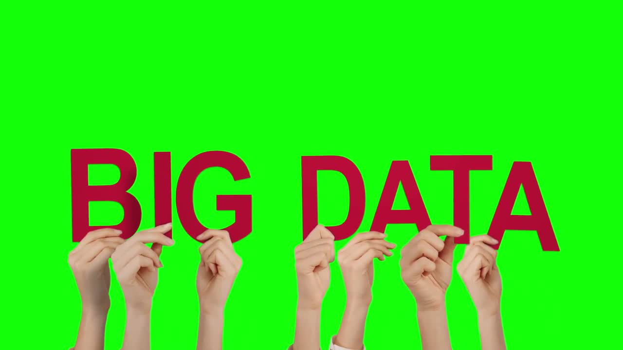 큰 데이터를 들고 있는 손