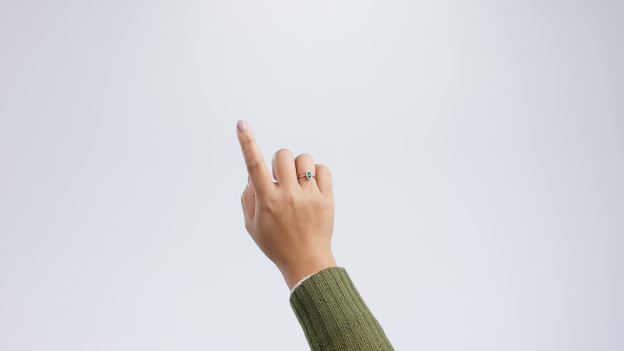 dedo, haga clic y deslice con el botón de la pantalla táctil