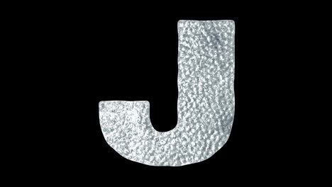 letter j - animated ice water letters concept