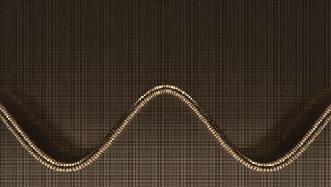 3d looped animation of minimalistic geometric abstract scene. golden dollar coin rolling on a wavy path. financial concept of falling and rising.