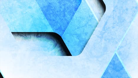 blue white geometric grunge motion backgroud with hexagons